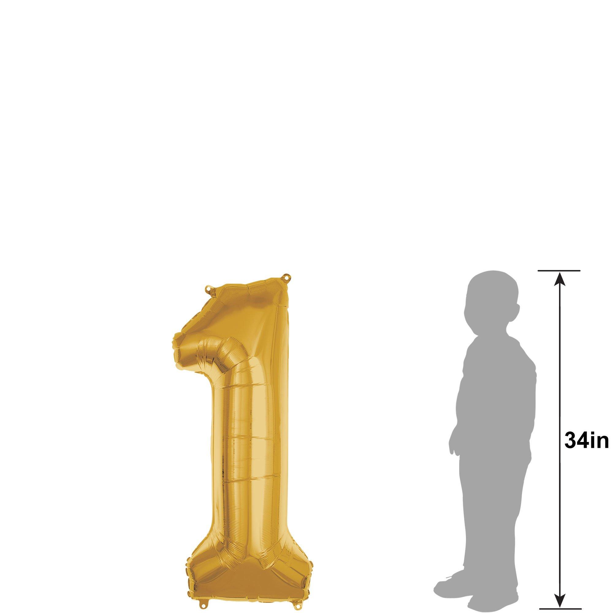 34in Gold Number Balloon (1)